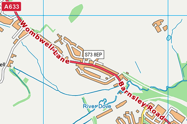 S73 8EP map - OS VectorMap District (Ordnance Survey)
