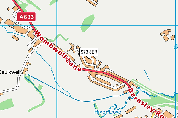 S73 8ER map - OS VectorMap District (Ordnance Survey)