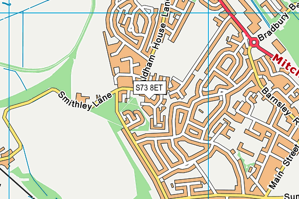 S73 8ET map - OS VectorMap District (Ordnance Survey)