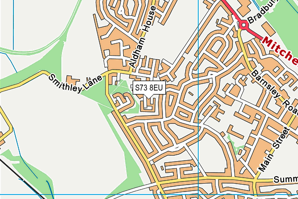S73 8EU map - OS VectorMap District (Ordnance Survey)