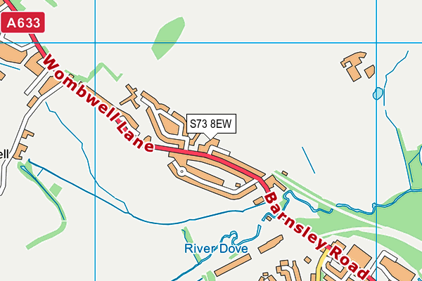 S73 8EW map - OS VectorMap District (Ordnance Survey)