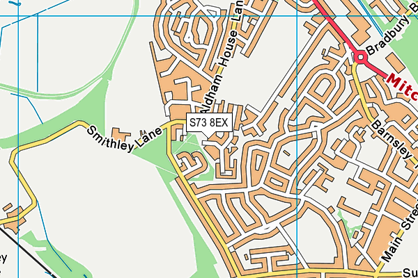 S73 8EX map - OS VectorMap District (Ordnance Survey)