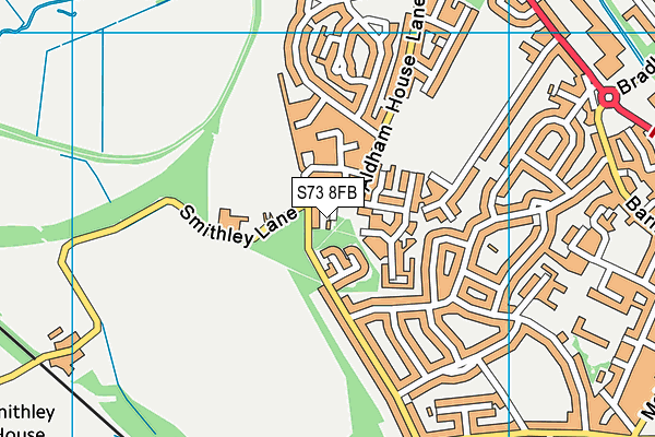 S73 8FB map - OS VectorMap District (Ordnance Survey)