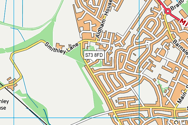 S73 8FD map - OS VectorMap District (Ordnance Survey)
