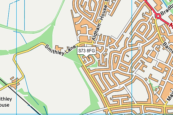 S73 8FG map - OS VectorMap District (Ordnance Survey)