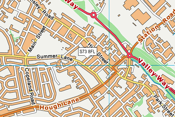 S73 8FL map - OS VectorMap District (Ordnance Survey)