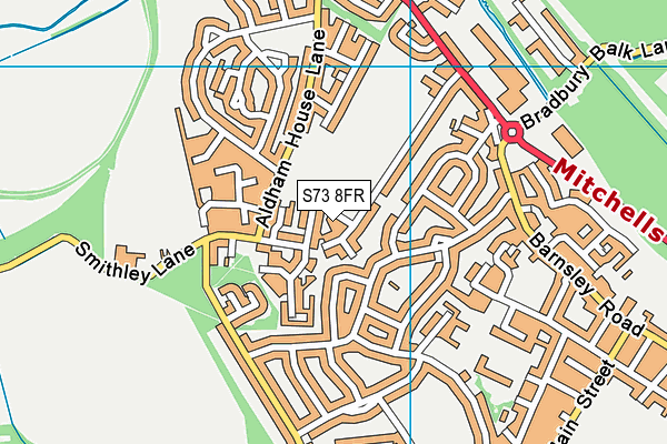 S73 8FR map - OS VectorMap District (Ordnance Survey)