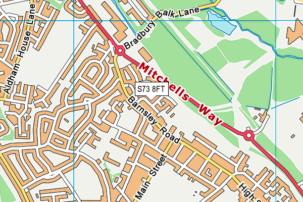 S73 8FT map - OS VectorMap District (Ordnance Survey)