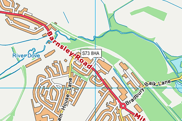 S73 8HA map - OS VectorMap District (Ordnance Survey)