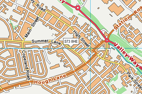 S73 8HE map - OS VectorMap District (Ordnance Survey)