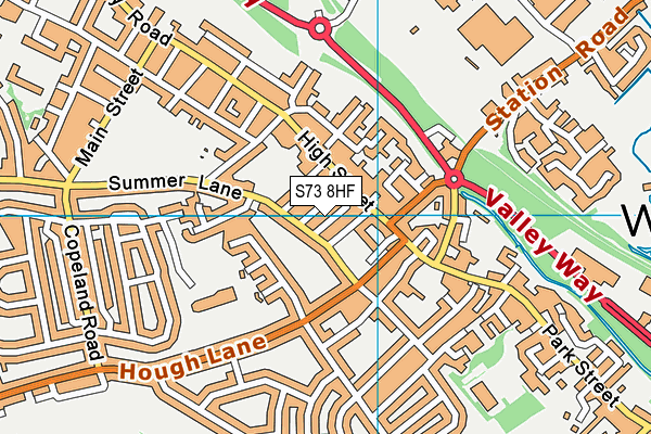 S73 8HF map - OS VectorMap District (Ordnance Survey)