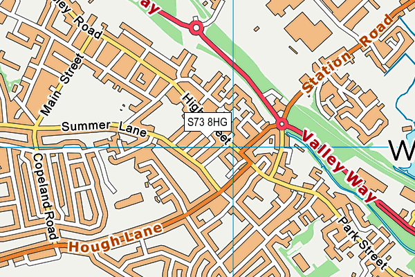 S73 8HG map - OS VectorMap District (Ordnance Survey)