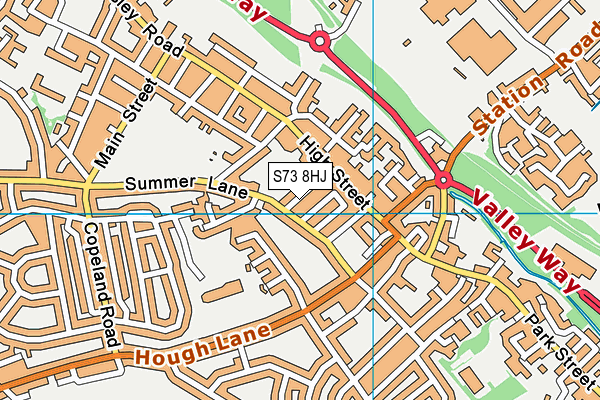 S73 8HJ map - OS VectorMap District (Ordnance Survey)