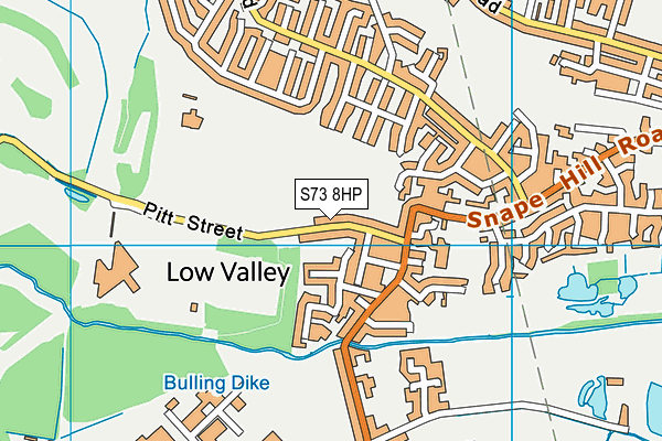 S73 8HP map - OS VectorMap District (Ordnance Survey)