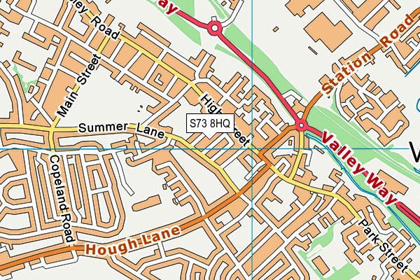 S73 8HQ map - OS VectorMap District (Ordnance Survey)