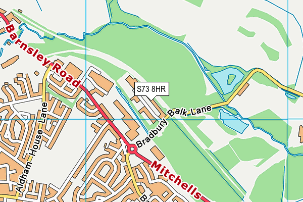 S73 8HR map - OS VectorMap District (Ordnance Survey)