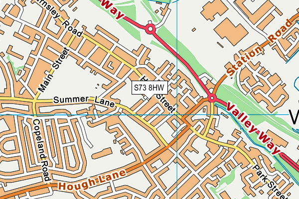 S73 8HW map - OS VectorMap District (Ordnance Survey)