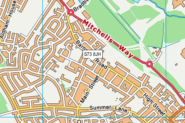 S73 8JH map - OS VectorMap District (Ordnance Survey)