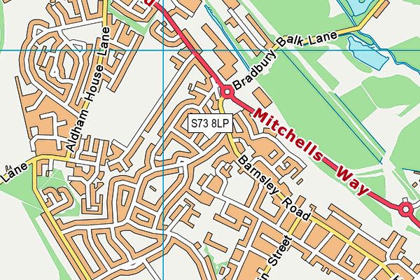 S73 8LP map - OS VectorMap District (Ordnance Survey)