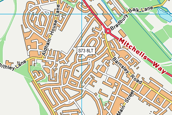 S73 8LT map - OS VectorMap District (Ordnance Survey)