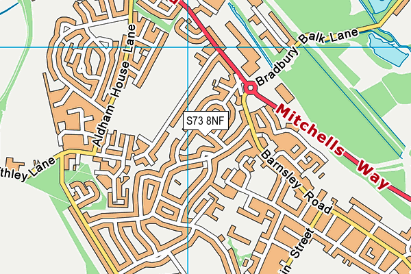 S73 8NF map - OS VectorMap District (Ordnance Survey)