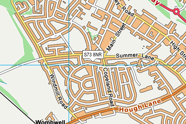 S73 8NR map - OS VectorMap District (Ordnance Survey)