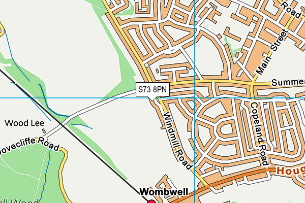 S73 8PN map - OS VectorMap District (Ordnance Survey)