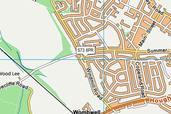 S73 8PR map - OS VectorMap District (Ordnance Survey)