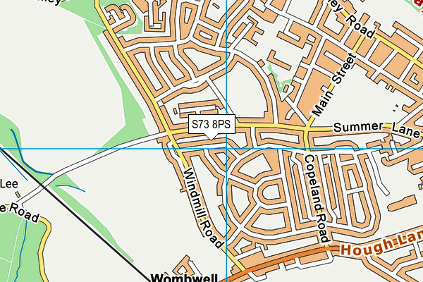 S73 8PS map - OS VectorMap District (Ordnance Survey)