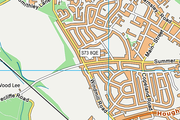 S73 8QE map - OS VectorMap District (Ordnance Survey)