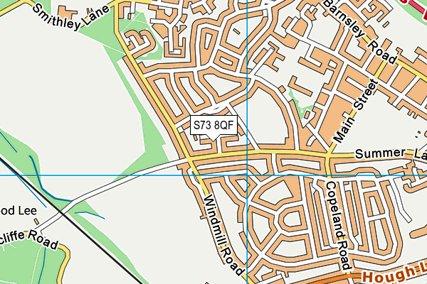 S73 8QF map - OS VectorMap District (Ordnance Survey)