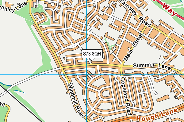 S73 8QH map - OS VectorMap District (Ordnance Survey)