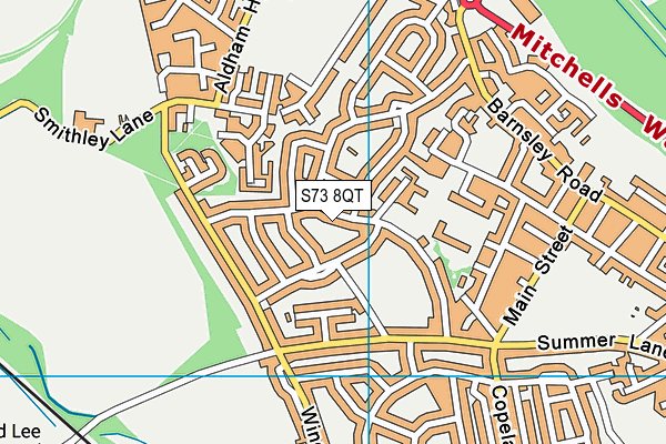 S73 8QT map - OS VectorMap District (Ordnance Survey)