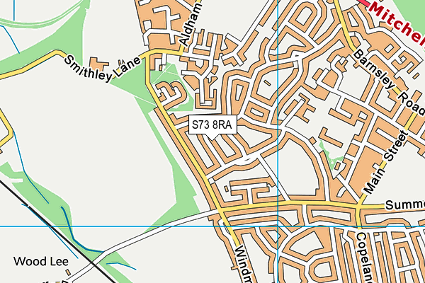 S73 8RA map - OS VectorMap District (Ordnance Survey)