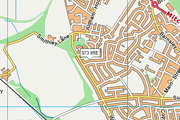 S73 8RE map - OS VectorMap District (Ordnance Survey)