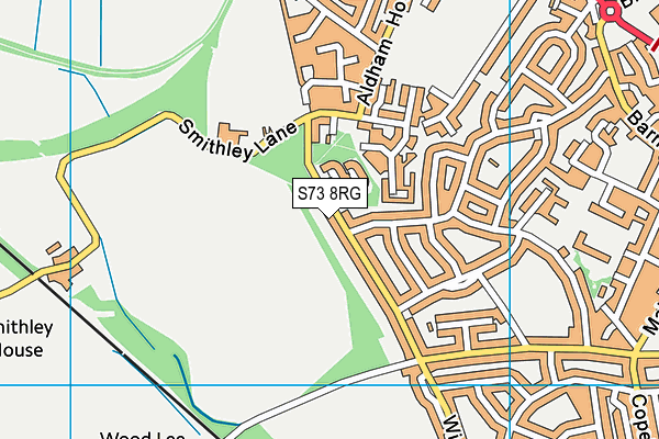 S73 8RG map - OS VectorMap District (Ordnance Survey)