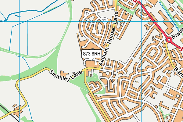 S73 8RH map - OS VectorMap District (Ordnance Survey)