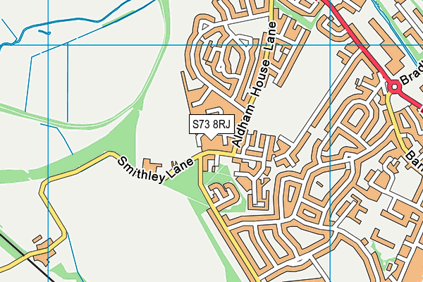 S73 8RJ map - OS VectorMap District (Ordnance Survey)