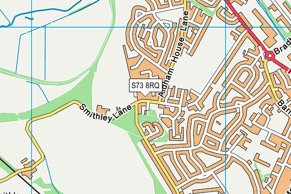 S73 8RQ map - OS VectorMap District (Ordnance Survey)
