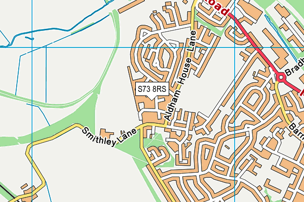 S73 8RS map - OS VectorMap District (Ordnance Survey)
