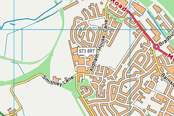 S73 8RT map - OS VectorMap District (Ordnance Survey)