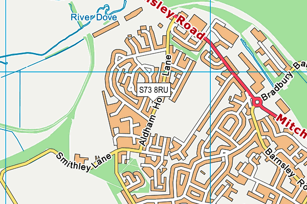 S73 8RU map - OS VectorMap District (Ordnance Survey)