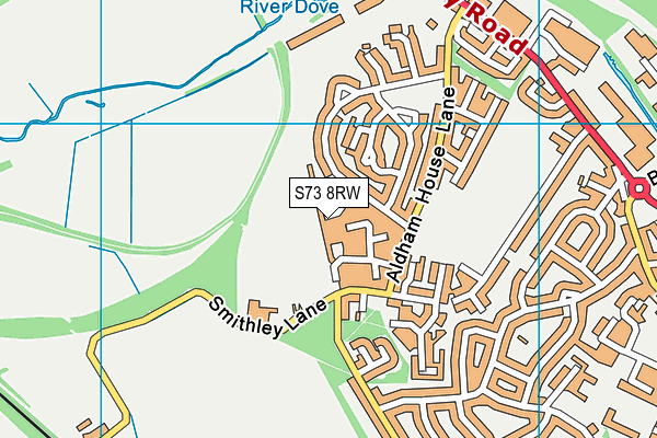 S73 8RW map - OS VectorMap District (Ordnance Survey)