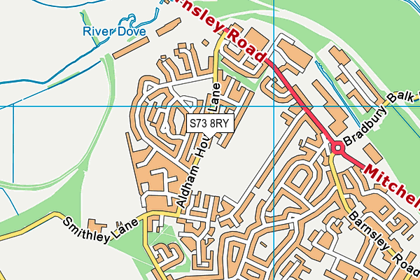 S73 8RY map - OS VectorMap District (Ordnance Survey)