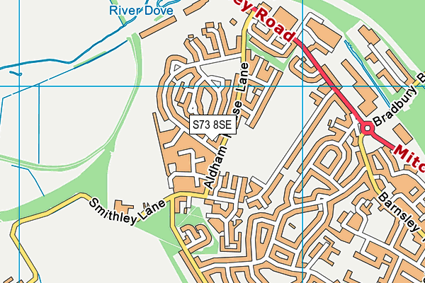 S73 8SE map - OS VectorMap District (Ordnance Survey)
