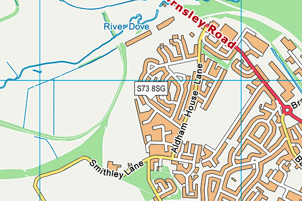 S73 8SG map - OS VectorMap District (Ordnance Survey)