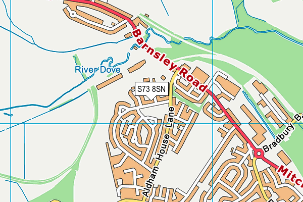 S73 8SN map - OS VectorMap District (Ordnance Survey)