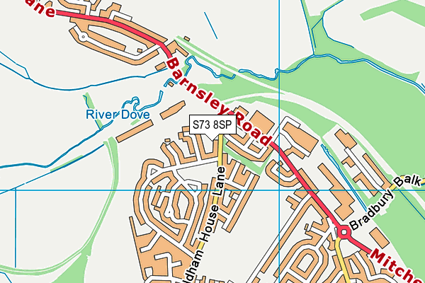 S73 8SP map - OS VectorMap District (Ordnance Survey)