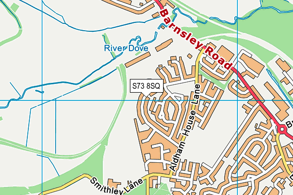 S73 8SQ map - OS VectorMap District (Ordnance Survey)