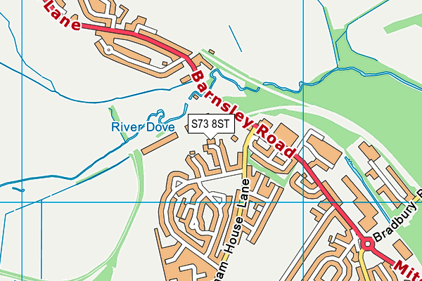 S73 8ST map - OS VectorMap District (Ordnance Survey)